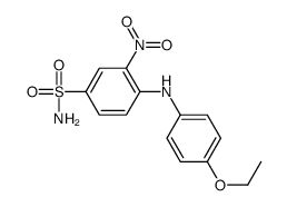 4-[(4-乙氧基苯基)氨基]-3-硝基苯磺酰胺结构式