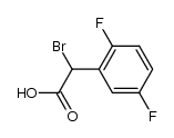 &alpha;-bromo-(2,5-difluorophenyl)acetic acid结构式