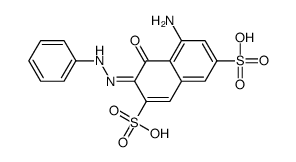 5-amino-4-oxo-3-(phenylhydrazinylidene)naphthalene-2,7-disulfonic acid结构式