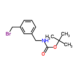 N-[3-(溴甲基)苄基]氨基甲酸叔丁酯结构式