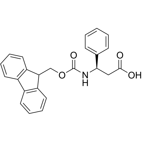(R)-3-(Fmoc-氨基)-3-苯基丙氨酸结构式