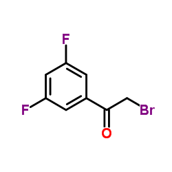 2-溴-3',5'-二氟苯乙酮结构式