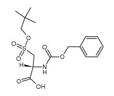 2(S)-2-[(benzyloxycarbonyl)amino]-3-(neopentyloxysulfonyl)propanoic acid结构式