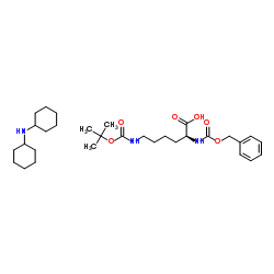 Nε-Boc-Nα-Cbz-L-赖氨酸二环己基铵盐结构式