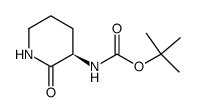 (R)-2-氧代哌啶-3-氨基甲酸叔丁酯结构式