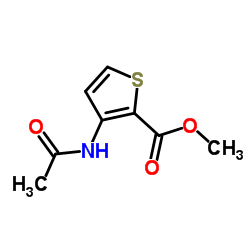 3-(乙酰基氨基)-2-噻吩羧酸甲酯结构式