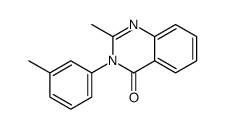 2-methyl-3-(3-methylphenyl)quinazolin-4-one结构式