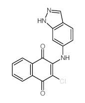 1,4-Naphthalenedione,2-chloro-3-(1H-indazol-6-ylamino)-结构式