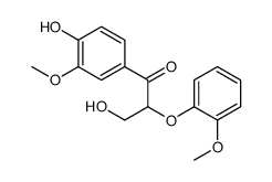1-(4-Hydroxy-3-Methoxyphenyl)-3-hydroxy-2-(2-Methoxyphenoxy) propane-1-one结构式