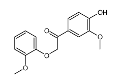 1-(4-hydroxy-3-methoxyphenyl)-2-(2-methoxyphenoxy)ethanone结构式