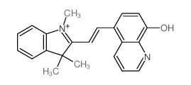 3H-Indolium,2-[2-(8-hydroxy-5-quinolinyl)ethenyl]-1,3,3-trimethyl-, chloride (1:1)结构式