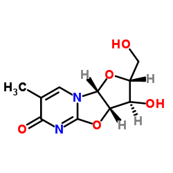 2,2'-O-脱水-5-甲基尿嘧啶核苷结构式