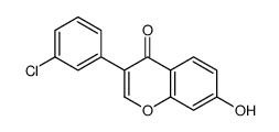 3-(3-chlorophenyl)-7-hydroxychromen-4-one结构式