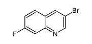 3-Bromo-7-fluoroquinoline结构式