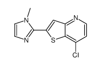 7-chloro-2-(1-methylimidazol-2-yl)thieno[3,2-b]pyridine结构式