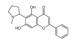 5,7-Dihydroxy-6-(1-methyl-2-pyrrolidinyl)flavone结构式