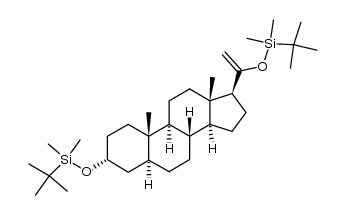 tert-butyl((1-((3R,5S,8R,9S,10S,13S,14S,17S)-3-((tert-butyldimethylsilyl)oxy)-10,13-dimethylhexadecahydro-1H-cyclopenta[a]phenanthren-17-yl)vinyl)oxy)dimethylsilane结构式