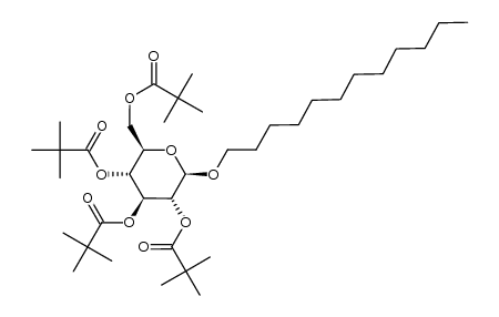 dodecyl 2,3,4,6-tetra-O-pivaloyl-β-D-glucopyranoside结构式