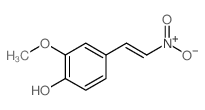 2-甲氧基-4-[(e)-2-硝基乙烯基]苯酚结构式