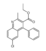 6-Chloro-3-ethoxycarbonyl-2-methyl-4-phenylquinoline结构式