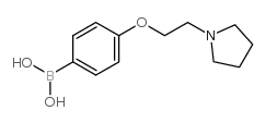 4-(2-(吡咯烷-1-基)乙氧基)苯硼酸结构式