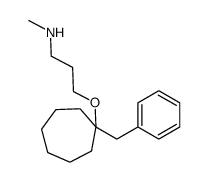 3-(1-benzylcycloheptyl)oxy-N-methylpropan-1-amine结构式