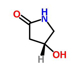 (R)-(+)-4-羟基-2-吡咯烷酮结构式