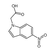 2-(5-nitroindol-1-yl)acetic acid结构式