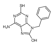 6-amino-9-benzyl-2-sulfanylidene-1,7-dihydropurin-8-one结构式