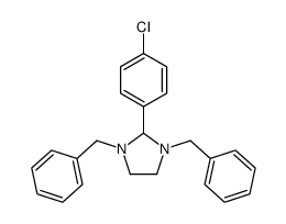 2-(4-CHLOROPHENYL)-1,3-BIS(PHENYLMETHYL)-IMIDAZOLIDINE结构式