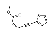 methyl 5-thiophen-2-ylpent-2-en-4-ynoate结构式