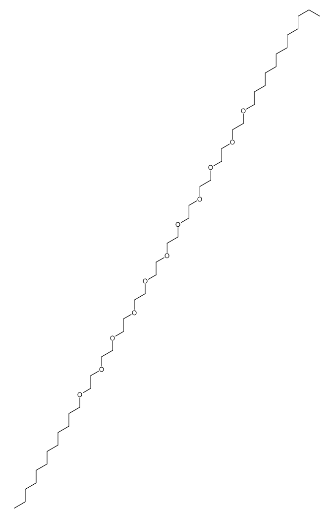 1-[2-[2-[2-[2-[2-[2-[2-[2-[2-(2-dodecoxyethoxy)ethoxy]ethoxy]ethoxy]ethoxy]ethoxy]ethoxy]ethoxy]ethoxy]ethoxy]dodecane结构式