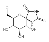 2R,3S,4S,5R,6S)-3,4,5-三羟基-2-羟甲基-7,9-二氮杂-1-氧杂-螺[4,5]癸烷-10-1-8-硫酮结构式