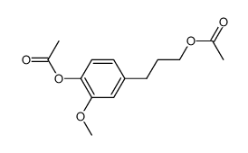 3-(4-acetoxy-3-methoxyphenyl)-1-propyl acetate结构式