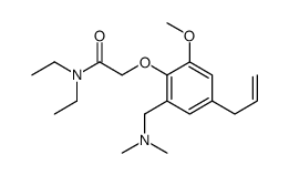 2-[[4-Allyl-2-(N,N-dimethylaminomethyl)-6-methoxyphenyl]oxy]-N,N-diethylacetamide结构式