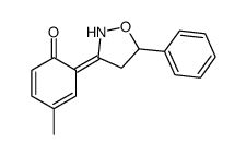 4-methyl-6-(5-phenyl-1,2-oxazolidin-3-ylidene)cyclohexa-2,4-dien-1-one结构式