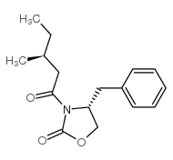 (3S,4r)-4-苄基-3-(3-甲基戊酰)-噁唑啉-2-酮结构式