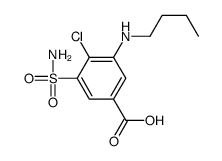 3-(butylamino)-4-chloro-5-sulfamoylbenzoic acid结构式