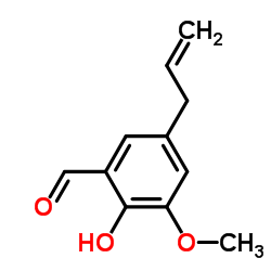 5-烯丙基-2羟基-3甲氧亚苄基结构式