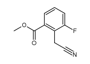 2-cyanomethyl-3-fluoro-benzoic acid methyl ester结构式