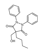 4-butyl-4-(hydroxymethyl)-1,2-diphenylpyrazolidine-3,5-dione结构式