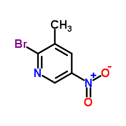 2-溴-5-硝基-3-甲基吡啶结构式