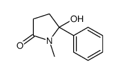 5-hydroxy-1-methyl-5-phenylpyrrolidin-2-one结构式