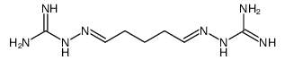 2-[(E)-[(5E)-5-(diaminomethylidenehydrazinylidene)pentylidene]amino]guanidine结构式