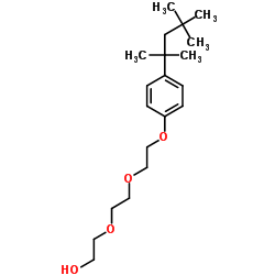 Ethanol, 2-[2-[2-[4-(1,1,3,3-tetramethylbutyl)phenoxy]ethoxy]ethoxy]-结构式