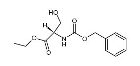 N-(benzyloxycarbonyl)-L-serine ethyl ester结构式