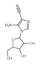 1H-Imidazole-4-carbonitrile,5-amino-1-b-D-ribofuranosyl-结构式
