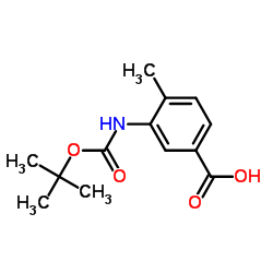 BOC-3-氨基-4-甲基苯甲酸结构式