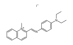 4-(N,N-diethylamino)-N-(1-methylquinolinio-2-methylidene) aniline iodide结构式