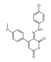 5-(4-Chlorophenylhydrazono)-4-(4-methoxyphenyl)glutaconic anhydride结构式